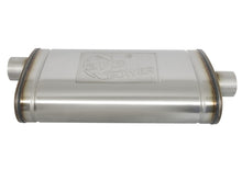 Load image into Gallery viewer, aFe MACHForce XP SS Muffler 3in Center Inlet / 3in Offset Outlet 22in L x 11n W x 6in H Body