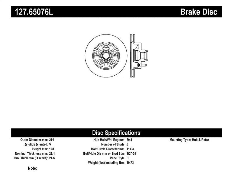 StopTech Slotted & Drilled Sport Brake Rotor