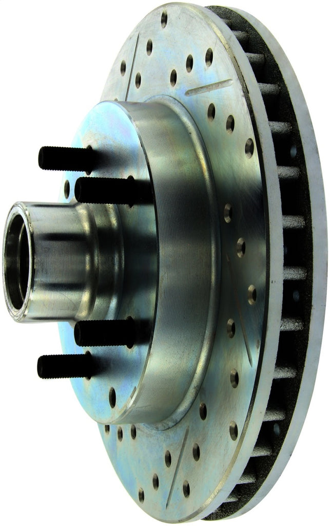 StopTech Select Sport 92-00 GMC Suburban (11in Rear Drum) Slotted and Drilled Right Front Rotor