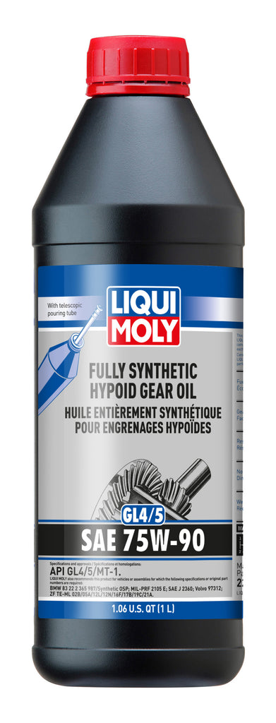 LIQUI MOLY 1L Fully Synthetic Hypoid Gear Oil (GL4/5) 75W-90