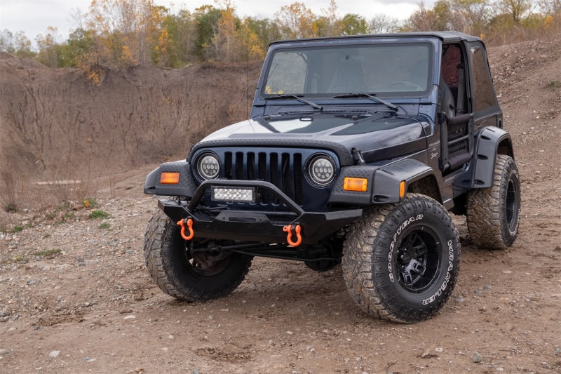 Bushwacker 97-06 Jeep Wrangler Trail Armor Hood Stone Guard and 2 Front Corners - Black