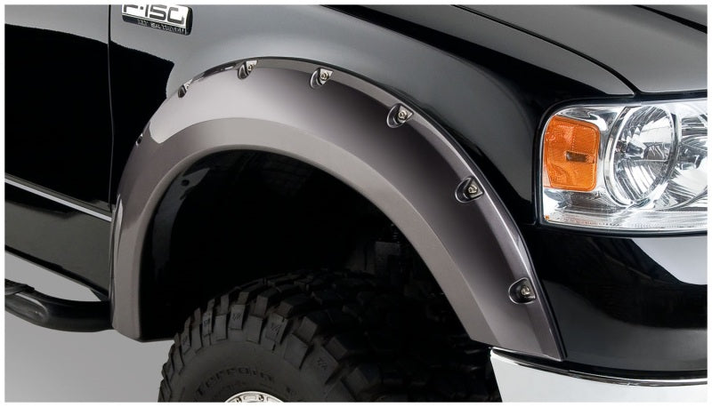 Bushwacker 04-08 Ford F-150 Styleside Pocket Style Flares 4pc 66.0/78.0/96.0in Bed - Black