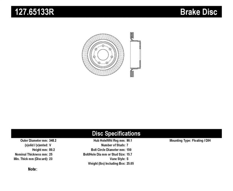 StopTech Slotted & Drilled Sport Brake Rotor