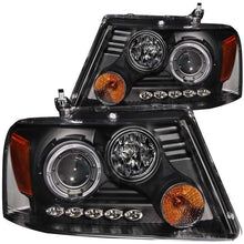 Load image into Gallery viewer, ANZO 2004-2008 Ford F-150 Projector Headlights w/ Halo and LED Black G2
