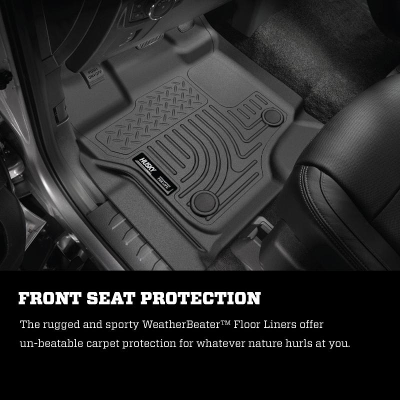 Husky Liners 15 Ford F-150 SuperCab WeatherBeater Black 2nd Seat Floor Liner