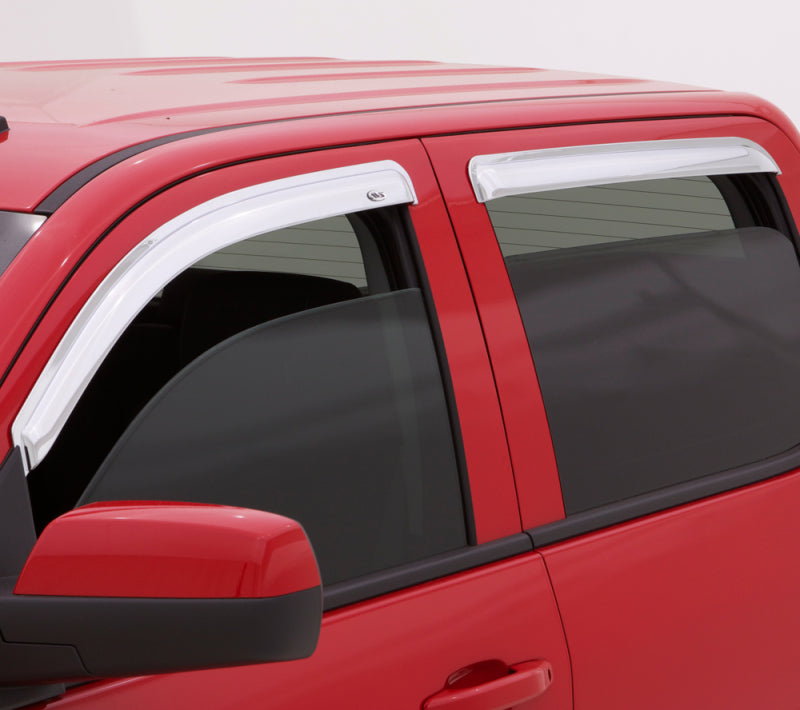 AVS 07-13 Chevy Silverado 1500 Ext. Cab Ventvisor Front & Rear Window Deflectors 4pc - Chrome