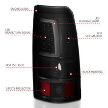 Load image into Gallery viewer, ANZO 2003-2006 Chevy Silverado 1500 LED Taillights Plank Style Black w/Smoke Lens