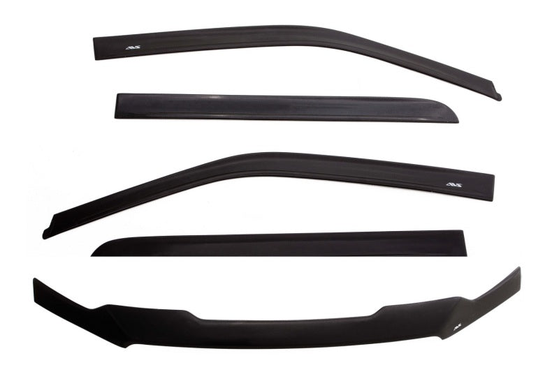 AVS 07-13 Chevy Silverado 1500 Ext. Cab Ventvisor & Aeroskin Deflector Combo Kit - Matte Black