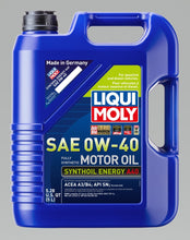 Load image into Gallery viewer, LIQUI MOLY 5L Synthoil Energy A40 Motor Oil SAE 0W-40