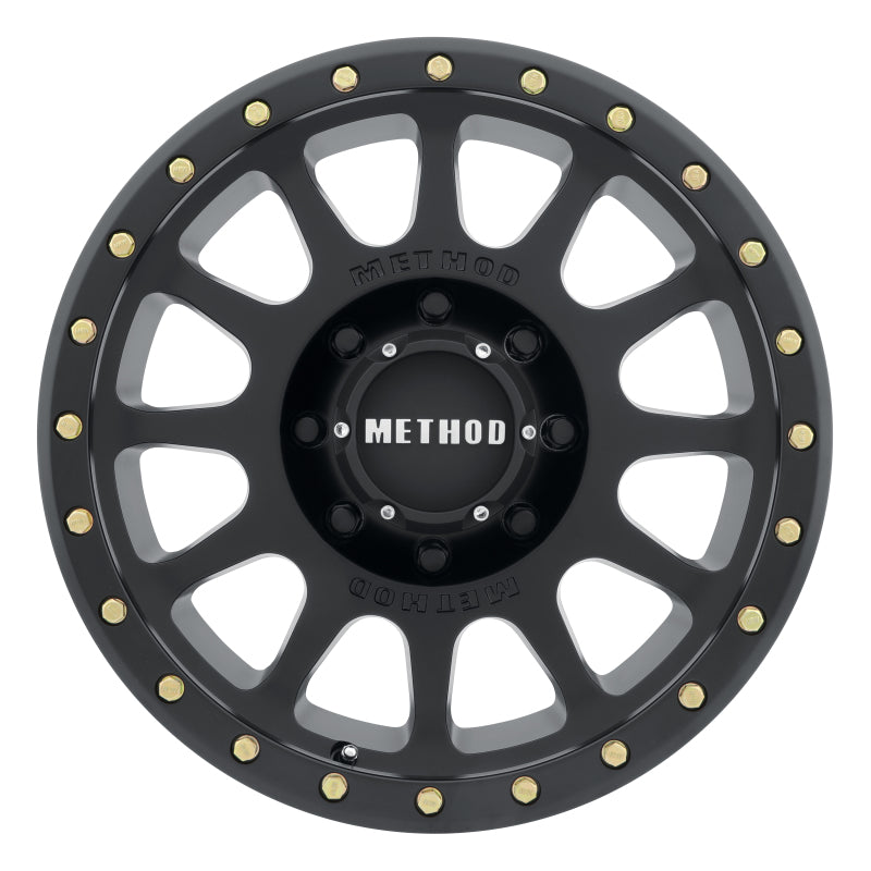 Method MR305 NV 17x8.5 0mm Offset 8x6.5 130.81mm CB Matte Black Wheel