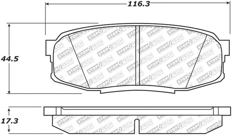 StopTech Street Select Brake Pads - Rear