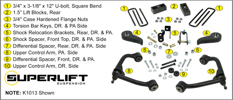 Superlift 2020 Chevy Silverado 2500HD/3500HD - 3in Lift Kit w/ Shock Extensions