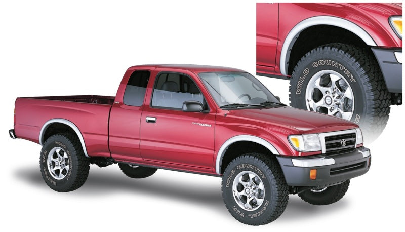 Bushwacker 95-04 Toyota Tacoma Fleetside OE Style Flares 4pc 74.5in Bed w/ 4WD Only - Black