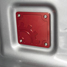 Load image into Gallery viewer, BuiltRight Industries 2020 Jeep Gladiator Bed Plug Plate Cover (Alum) - Red