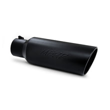 Load image into Gallery viewer, MBRP Universal Tip 6in OD Rolled End 4in Inlet 18in L Black Coated Exhaust Tip
