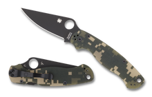 Load image into Gallery viewer, Spyderco PARA MILITARY™ 2 G-10 DIGITAL CAMO/BLACK BLADE