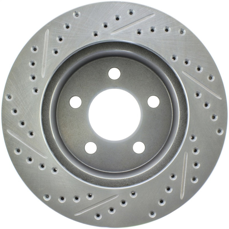 StopTech Select Sport 99-01 Jeep Cherokee / 99-06 Wrangler Slotted and Drilled Left Front Rotor