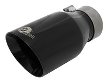 Load image into Gallery viewer, aFe MACH Force-Xp Univ 304 SS Double-Wall Clamp-On Exhaust Tip - Black - 3in Inlet - 4.5in Outlet