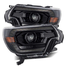 Load image into Gallery viewer, AlphaRex 12-15 Toyota Tacoma LUXX LED Projector Headlights Plank Style Alpha Black w/DRL