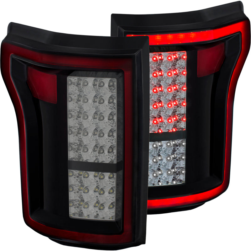 ANZO 2015-2016 Ford F-150 LED Taillights Red/Smoke