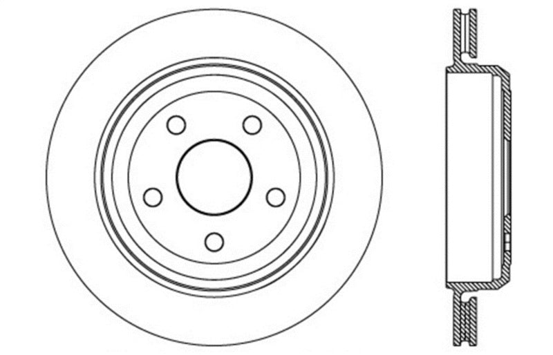 StopTech Slotted & Drilled Sport Brake Rotor 11-15 Jeep Grand Cherokee (Excludes SRT8)