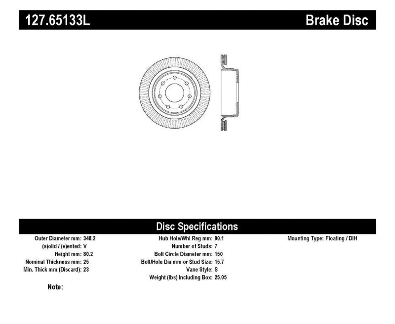 StopTech Slotted & Drilled Sport Brake Rotor