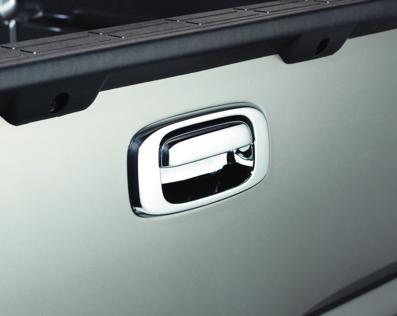 AVS 07-13 Chevy Silverado 1500 (w/o Keyhole) Tailgate Handle Cover 2pc - Chrome