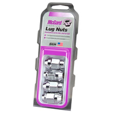 Load image into Gallery viewer, McGard Hex Lug Nut (Cone Seat Bulge Style) 1/2-20 / 3/4 Hex / 1.45in. Length (4-pack) - Chrome