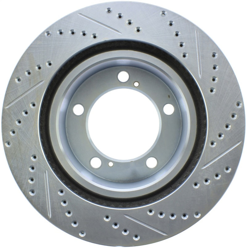 StopTech Select Sport 14-15 Toyota Land Cruiser Drilled / Slotted Front Passenger-Side Brake Rotor