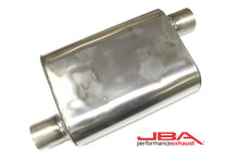 Load image into Gallery viewer, JBA Universal Chambered Style 304SS Muffler 13x9.75x4 2.5in Inlet Diameter Offset/Offset