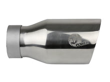 Load image into Gallery viewer, aFe MACH Force-Xp Univ 304 SS Double-Wall Clamp-On Exhaust Tip - Polished - 3in Inlet - 4.5in Outlet