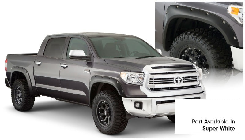 Bushwacker 16-18 Toyota Tundra Fleetside Pocket Style Flares 4pc 66.7/78.7/97.6in Bed - Super White