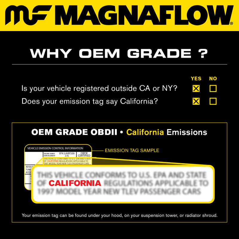 MagnaFlow 17-20 Toyota Sienna / 16-19 Lexus RX350 V6 3.5L Direct Fit Catalytic Converter 13.75in L