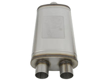 Load image into Gallery viewer, aFe MACHForce XP SS Muffler 3in Center Inlet / 3in Offset Outlet 22in L x 11in W x 6in H Body