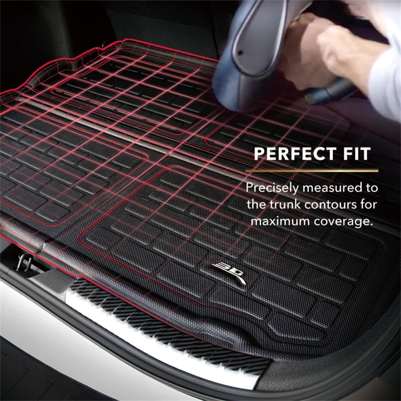 3D MAXpider 2021 Chevrolet Tahoe / GMC Yukon Behind R3 Seatback Protector Cargo Liner - Black