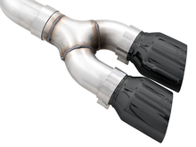 Load image into Gallery viewer, AWE 21+ Ford F150 Dual Side Exit Cat-Back Exhaust - 4.5in Diamond Black Tips *For Stock Y-Pipe Only