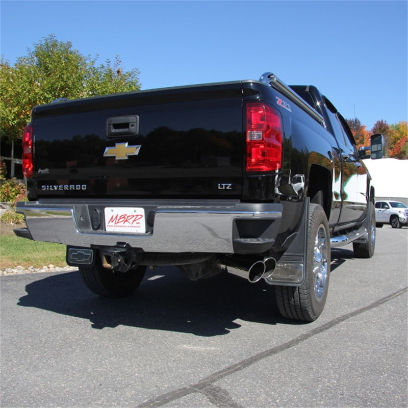 MBRP 11-15 Chevy/GMC 2500/3500 4in Filter Back Dual Outlet Single Side Alum Exhaust System