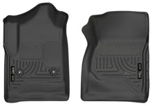 Load image into Gallery viewer, Husky Liners 14 Chevrolet Silverado/GMC Sierra 1500 Weatherbeater Black Front Floor Liners