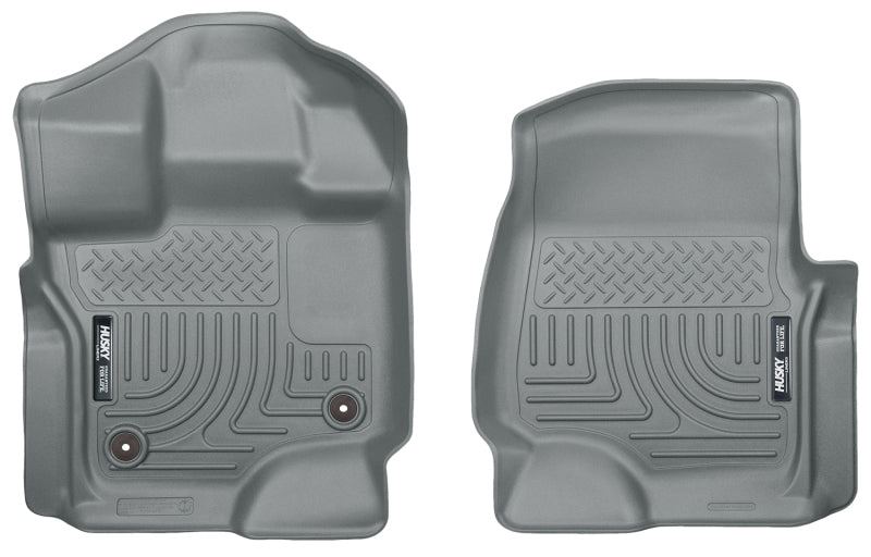 Husky Liners 15 Ford F-150 Super/Super Crew Cab WeatherBeater Grey Front Floor Liners