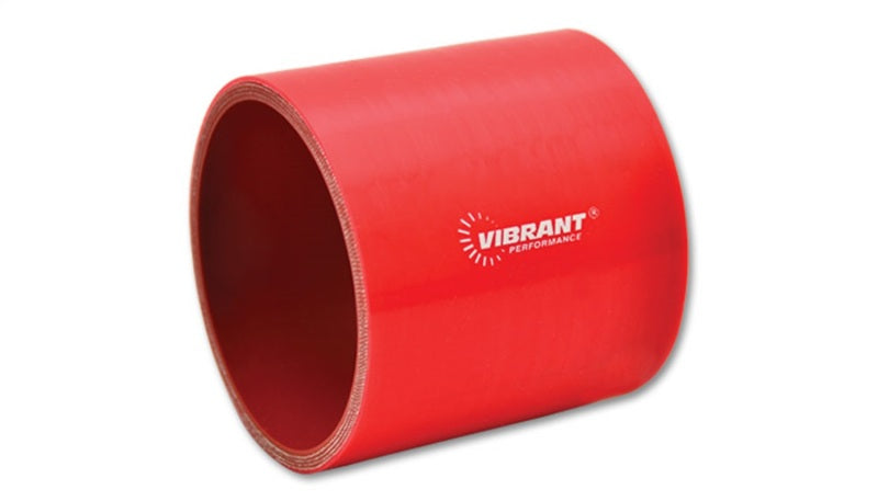 Vibrant 4 Ply Reinforced Silicone Straight Hose Coupling - 2.5in I.D. x 3in long (RED)