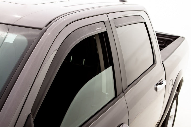 AVS 09-18 Dodge RAM 1500 Quad Cab Ventvisor & Aeroskin Deflector Combo Kit - Matte Black