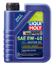 Load image into Gallery viewer, LIQUI MOLY 1L Synthoil Energy A40 Motor Oil SAE 0W-40