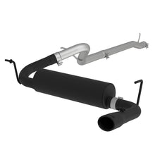 Load image into Gallery viewer, MBRP 12 Jeep Wrangler/ Rubicon 3.6L Cat Back Single Rear Exit Black Exhaust