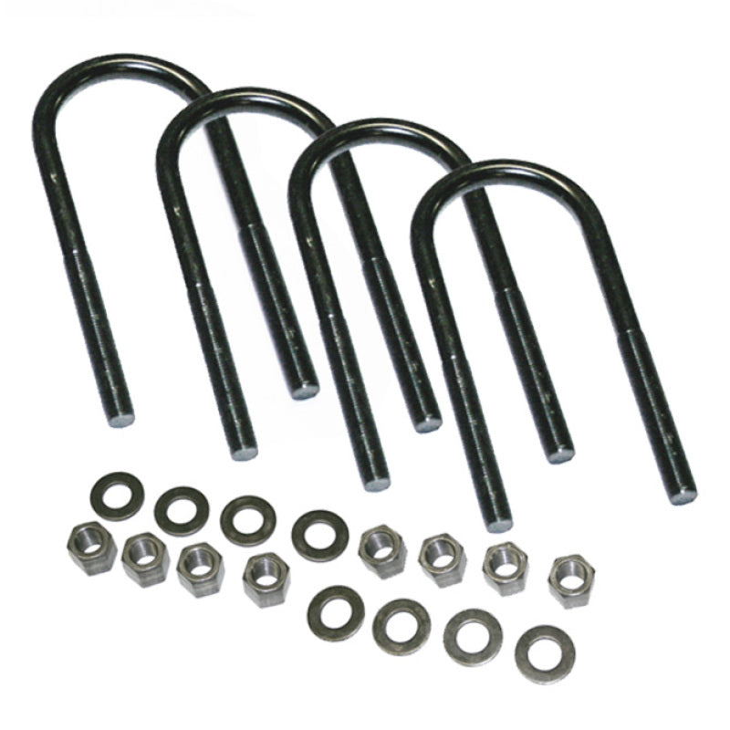 Superlift U-Bolt 4 Pack 9/16x3-1/8x12 Round w/ Hardware