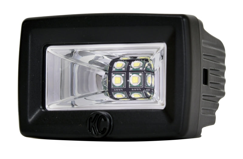 KC HiLiTES C-Series C2 LED 2in. Backup Area Flood Light 20w (Pair Pack System) - Black