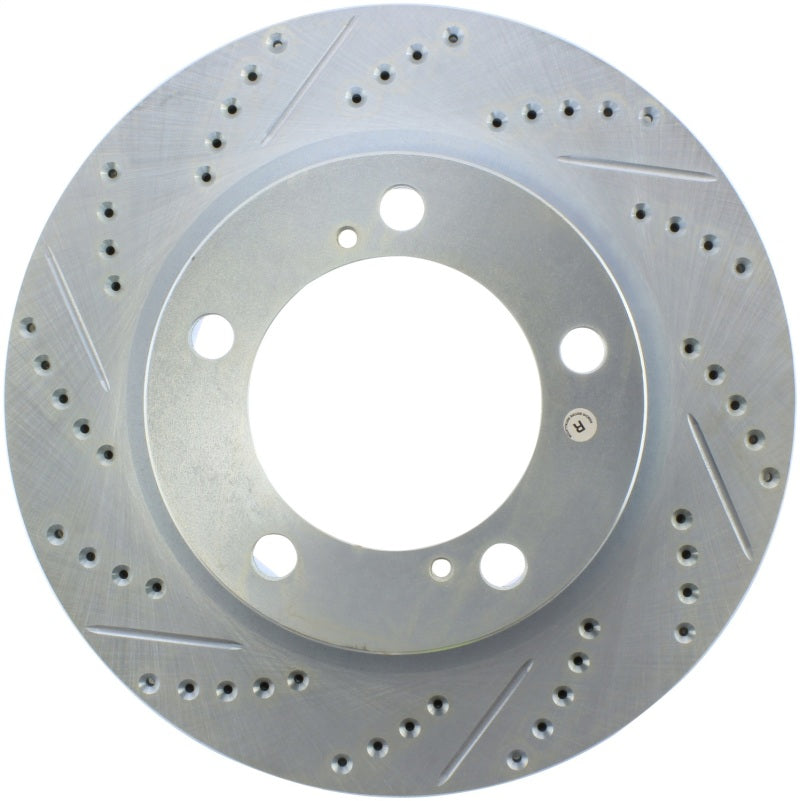 StopTech Select Sport 14-15 Toyota Land Cruiser Drilled / Slotted Front Passenger-Side Brake Rotor