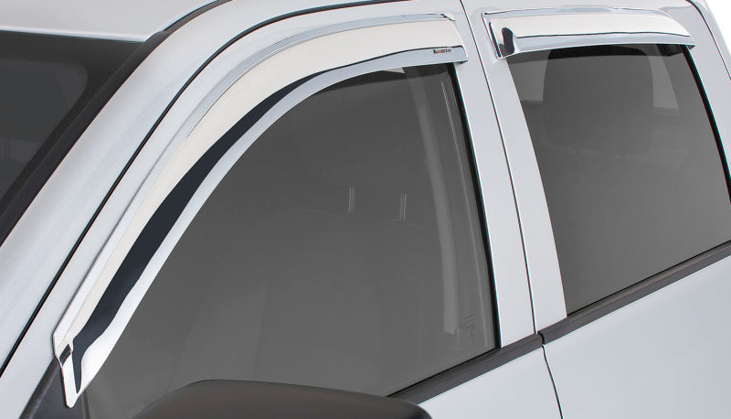 Stampede 1999-2016 Ford F-250 Super Duty Ext. Cab Pickup Tape-Onz Sidewind Deflector 4pc - Chrome