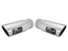 Load image into Gallery viewer, aFe MACHForce-XP 304 Stainless Steel Polished Exhaust Tip 3.5in x 4.5in Out x 12in L Clamp-On