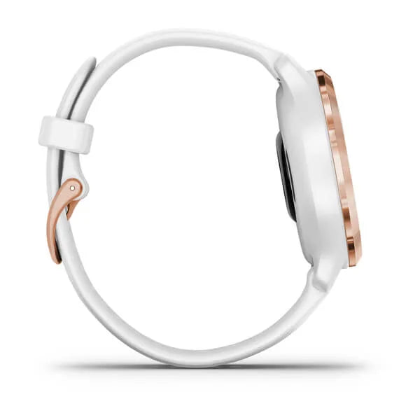 Venu® 2S Rose Gold Stainless Steel Bezel with White Case and Silicone Band 40MM / Premium Features/ No voice functionality