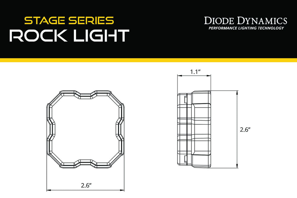 Diode Dynamics Stage Series Rock Light Magnet Mount Adapter Kit (one)